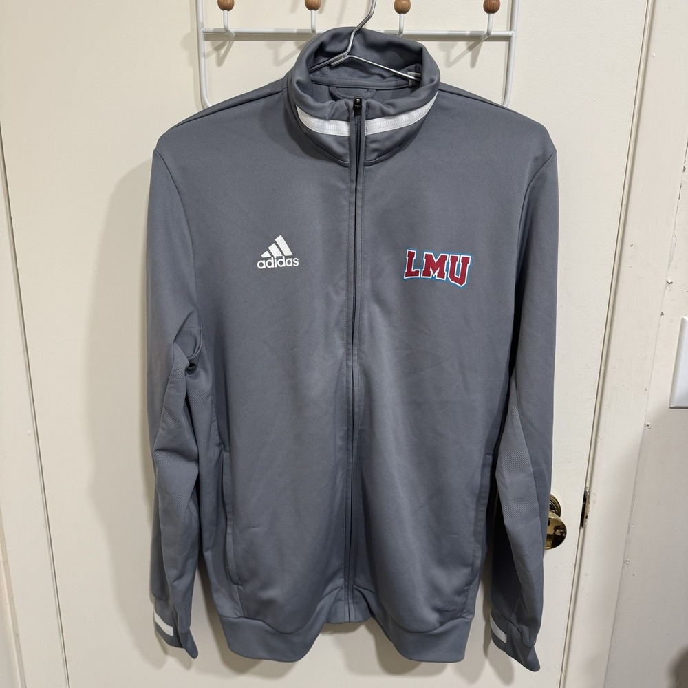 LMU Loyola Marymount Adidas Track Tennis Gray Jacket Men's Medium Grey Climacool